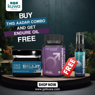 كبسولات Aadar Shilajit Fine Resin and Performance احصل على Endure خالية من الزيوت