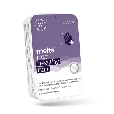 Wellbeing Nutrition Healthy Hair vitamin - Plant Based Biotin, Palmetto for Hair Nutrition, Hair Growth