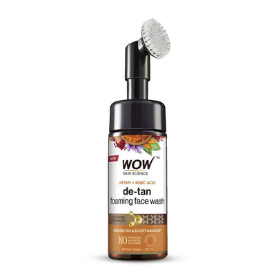 غسول الوجه الرغوي Ubtan من WOW Skin Science مع فرشاة 150 مل