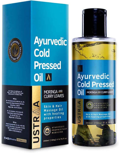 زيت أوسترا الأيورفيدي البارد المضغوط بأوراق المورينجا والكاري 200 مل