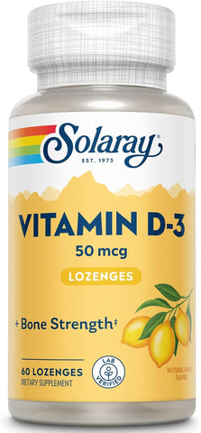 Solaray Vitamin D3 2000IU Lozenges 60's Solaray Vitamin D3 2000IU Lozenges 60's