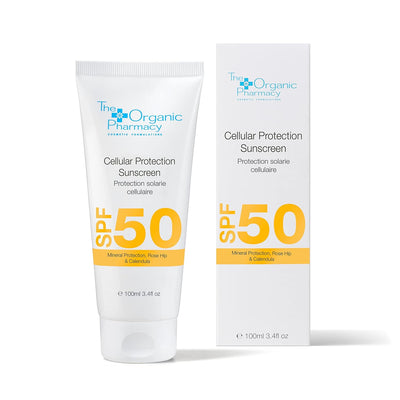 كريم الوقاية من الشمس Top Cellular Protect من The Organic Pharmacy بعامل حماية من الشمس SPF50 سعة 100 مل