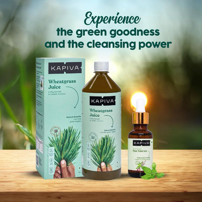 عصير عشبة القمح من كابيفا + قطرة تولسي آرك