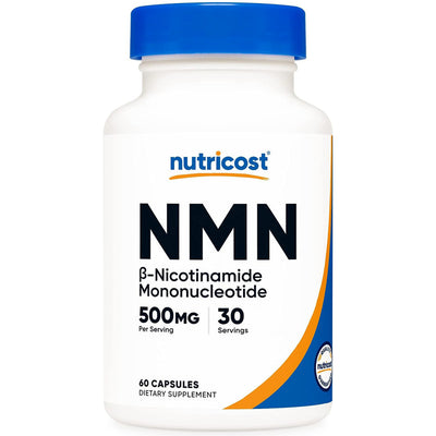 Nutricost NMN (Nicotinamide Mononucleotide) 500mg, 60 Capsules - Vegetarian Friendly, 30 Servings, Gluten Free, Non-GMO