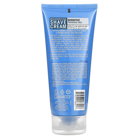 Giov Shave Cream Frag Free&Aloe Sensitv 7Floz 207Ml