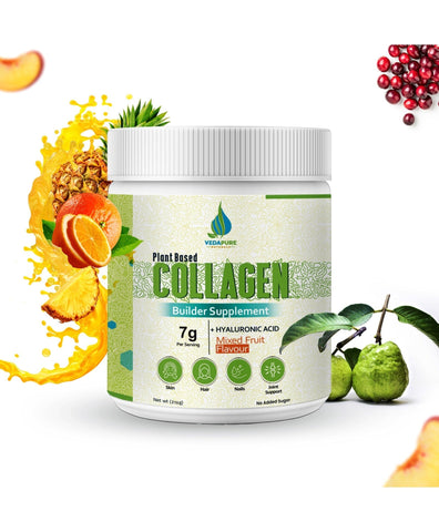 Vedapure Plant Based Skin Collagen Builder Supplement Mixed Fruit 210G