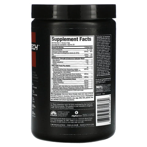 MuscleTech, Shatter, Pre-Workout, Sour Blue Razz, 12.82 oz (363 g)