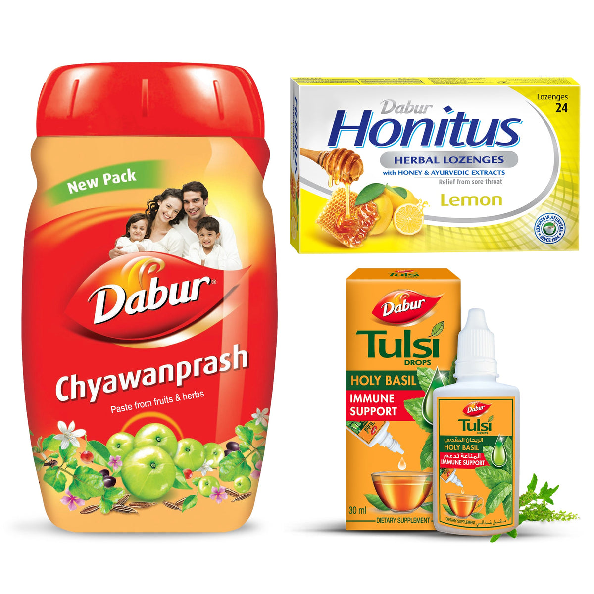 Dabur Ayurveda Immunity, Cold & Cough Relief Pack