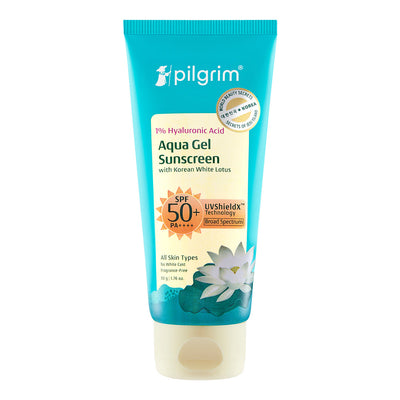 Pilgrim 1% Hyaluronic Acid Sunscreen Gel SPF50 with Korean White Lotus 50g
