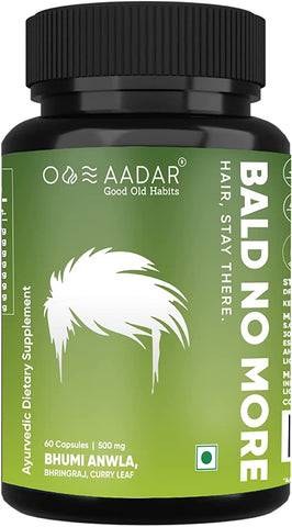 Aadar Bald No More Hair Capsule For Men  Hair Growth (60 Capsules 500 Mg) (Pack Of 1)