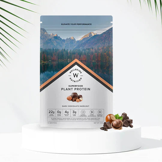 Wellbeing Nutrition Superfood Plant Protein  Dark Chocolate Hazelnut