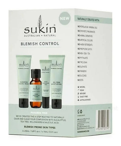 Sukin Blemish Control 4 Step Blemish Prone Skin Types