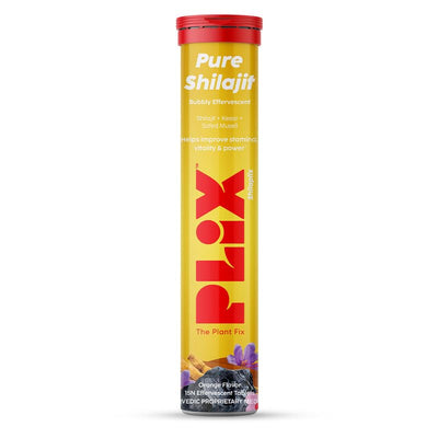 PLIX Pure Shilajit بنكهة البرتقال 15 قرصًا فوارًا