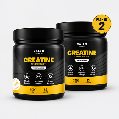 Valeo Creatine Monohydrate Powder 300g, 85 Servings Pack of 2
