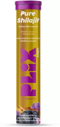PLIX Pure Shilajit Elaichi Kulfi Flavor 15 قرصًا فوارًا