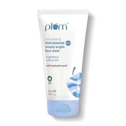 Plum Rice Water & 2% Niacinamide Simply Bright Face Wash | 150ml | Full-size