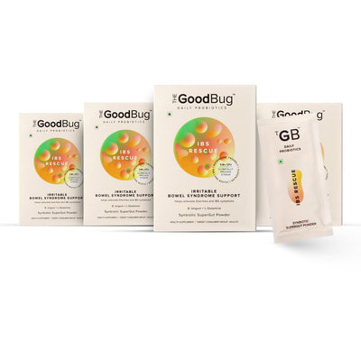 مسحوق The Good Bug IBS Rescue C SuperGut لتخفيف الإمساك، عبوة 15 يومًا (عبوة من 4 قطع) 
