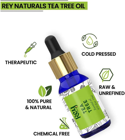 Rey Naturals Lavender oil + Tea Tree oil + rosemary essential oils Combo (15 ml+15 ml + 15 ml)