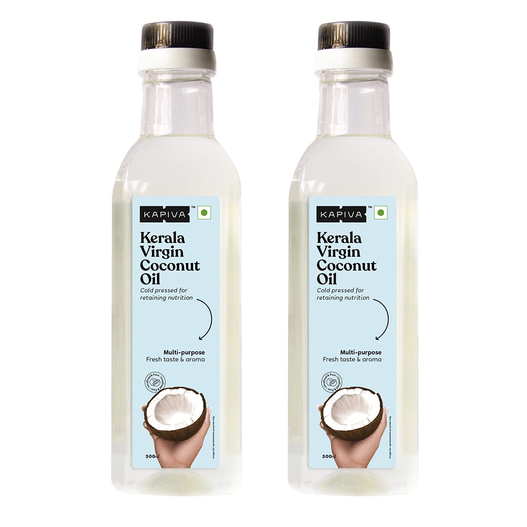 KAPIVA Virgin Cold-Pressed Coconut Oil 500 Ml (2/Pack)