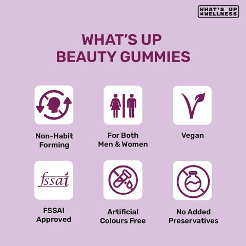 حلوى What's Up Wellness Beauty Gummies 30 حلوى