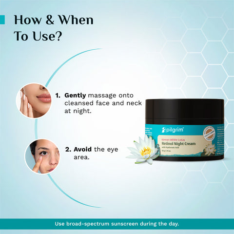 PILGRIM Retinol Night Cream with Vitamin C & Hyaluronic Acid 50g