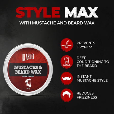 Beardo Beard n Mustache Ex Strong Wax 50g