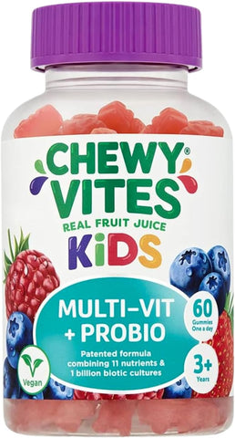 Chewy Vites Kids Multi- Vitamin Probiotic Gummies 60'S