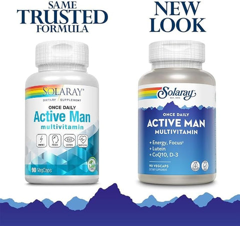 Solaray Once Daily Active Man Multivitamin V-Cap 90's