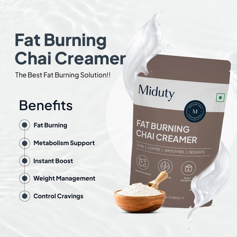 Miduty Fat Burning Chai Creamer - Metabolism Boosting MCT Powder, 200G