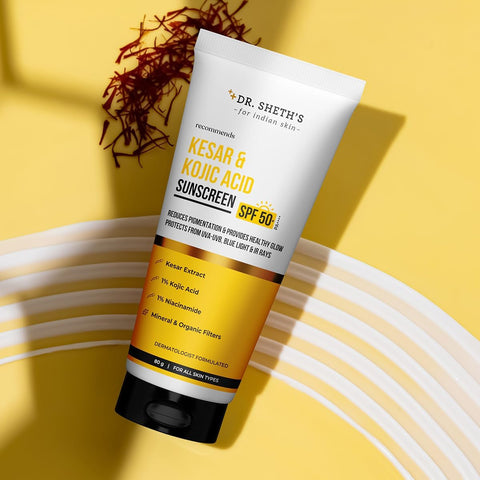 Dr. Sheth'S Kesar & Kojic Acid Sunscreen 80Gm