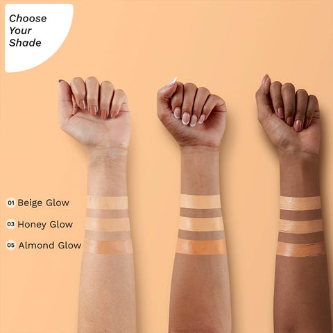 Pilgrim Beige Glow 3-In-1 Natural Bb Cream Medium Coverage For All Skin Types Spf 50 Pa++++ With Niacinamide, Hyaluronic Acid & Vit C - 30G, Pack Of 1