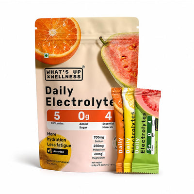 What's Up Daily Electrolytes - Zero Sugar, Assorted Flavours - 15 Sachets