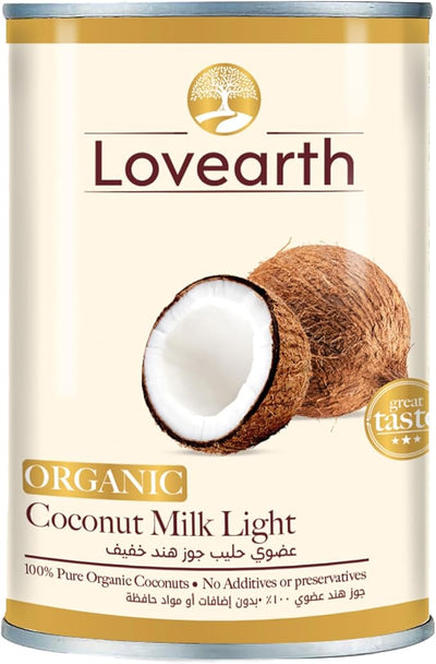 Lovearth Organic Coconut Milk Light 400Ml