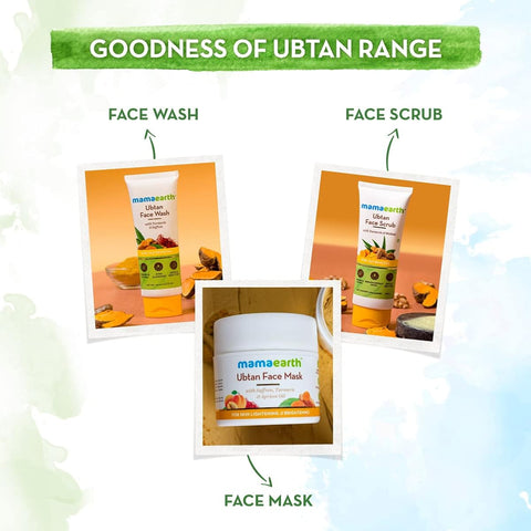 Mamaearth Ubtan Face Wash - Turmeric & Saffron, For Tan Removal - 100ml