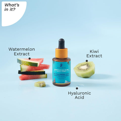 Pilgrim 2% Hyaluronic Acid Hydration Super Serum With Kiwi Extracts For Hydrated Skin For Unisex Of All Skin Types Korean Skin Care, 30ml