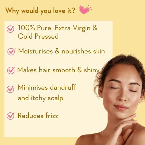 Wishcare 100% Pure Cold Pressed Badam Rogan Sweet Almond Oil for Healthy Hair and Glowing Skin