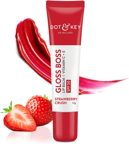 Dot & key Gloss Boss Lip Balm Vitamin C+E SPF 30 Strawberry Crush 12g