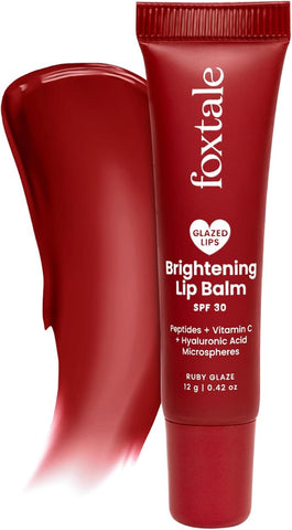 Foxtale Brightening Lip Balm With Peptides, Vitamin C & Hyaluronic Acid Ruby Glaze