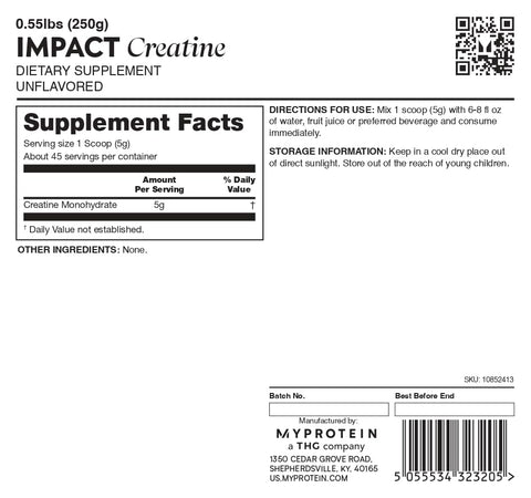 My Protein Creatine Monohydrate 250G (60/Case)Newp.