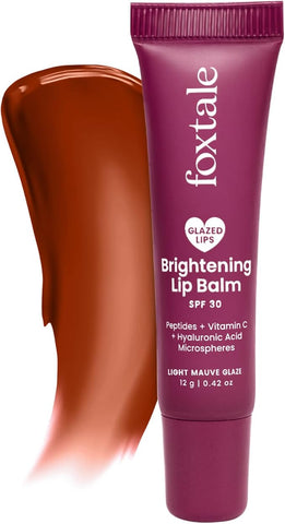 Foxtale Brightening Lip Balm With Peptides, Vitamin C & Hyaluronic Acid - Light Mauve Glaze