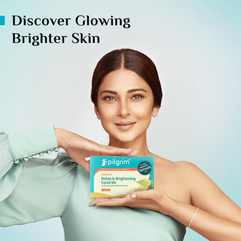 Pilgrim Vitamin C Detan & Brightening Facial Kit 77 ML