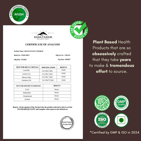Rasayanam T-Charge Capsules (500mg) 60 Capsules
