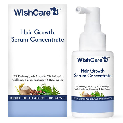 Wishcare Hair Growth Serum Concentrate - Redensyl, Anagain, Caffeine, Biotin, Keratin & Rice Water