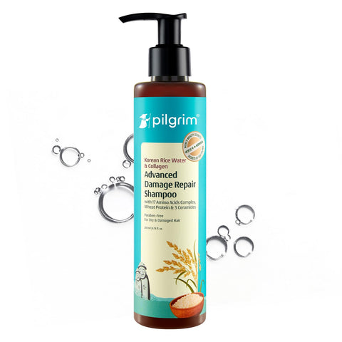 Pilgrim Korean Rice Water & Collagen Advanced Damage Repair Shampoo (200ml)