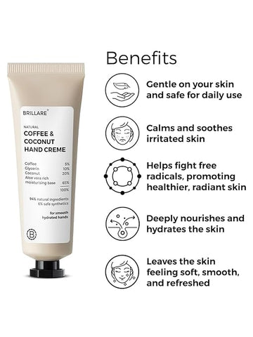Brillaire Coffee & Coconut Hand Cream 30Gm