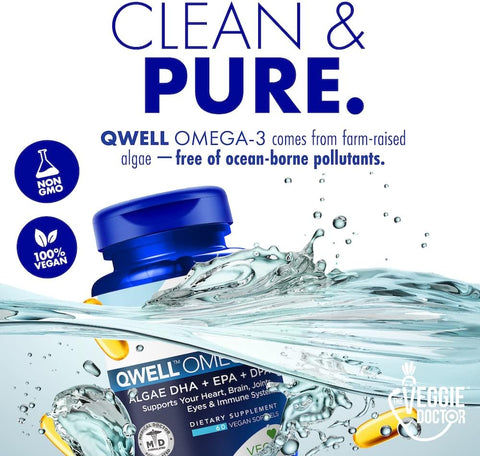 The Veggie Doctor Qwell Omega-3 Capsules 60S