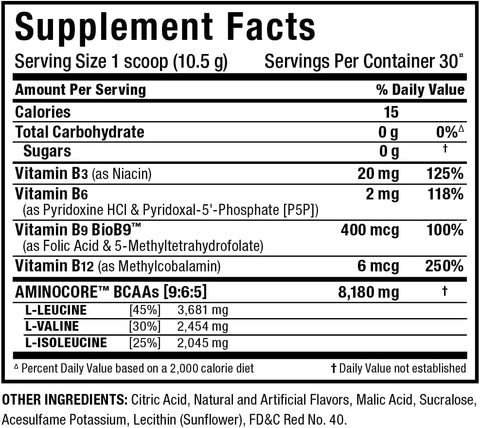 Allmax Nutrition Aminocore BCAA Watermelon - 345g Sports Supplement Powder