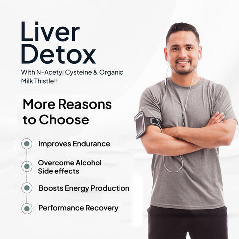 Miduty Liver Detox Capsules - Milk Thistle & NAC - 900mg, 60 Pack
