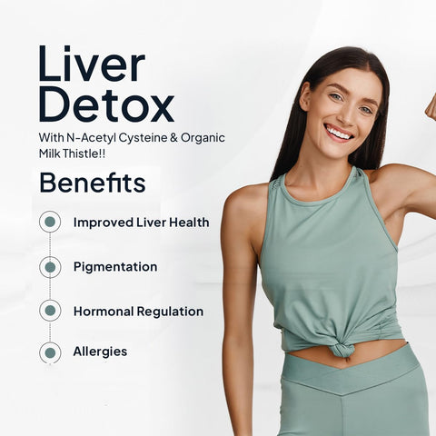 Miduty Liver Detox Capsules - Milk Thistle & NAC - 900mg, 60 Pack