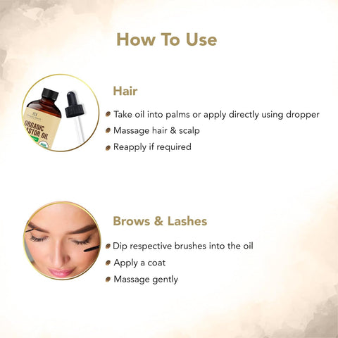 Botanic Hearth Castor Oil | Usda |100% Pure & Hexane Free | Cold Pressed | Growth For Eyelashes, Eyebrows, Hair | With Eyebrow & Eyelash Brush | 60 Ml | Visit The Botanic Hearth Store